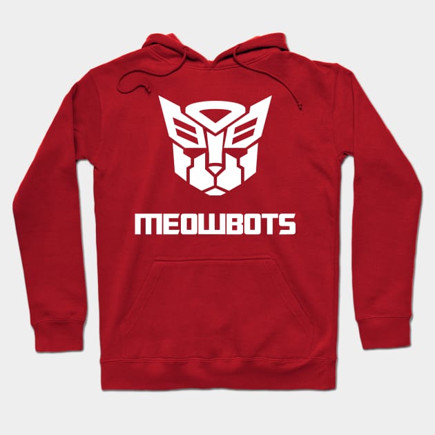 Meowbots - Cat Autobots White Hoodie by Sandekala